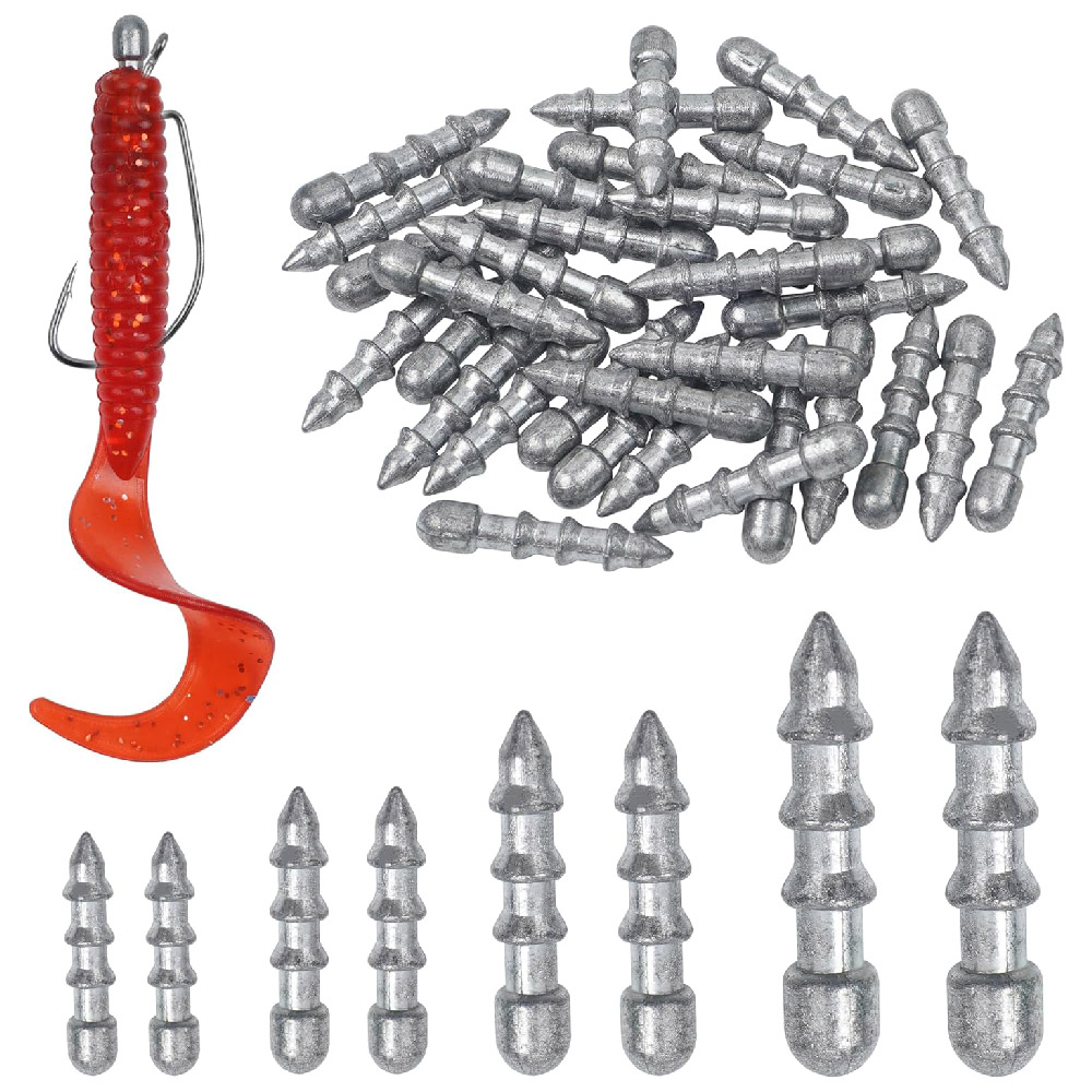 Trout Fishing Lure - 20 pz chiodo pesi zavorra verme