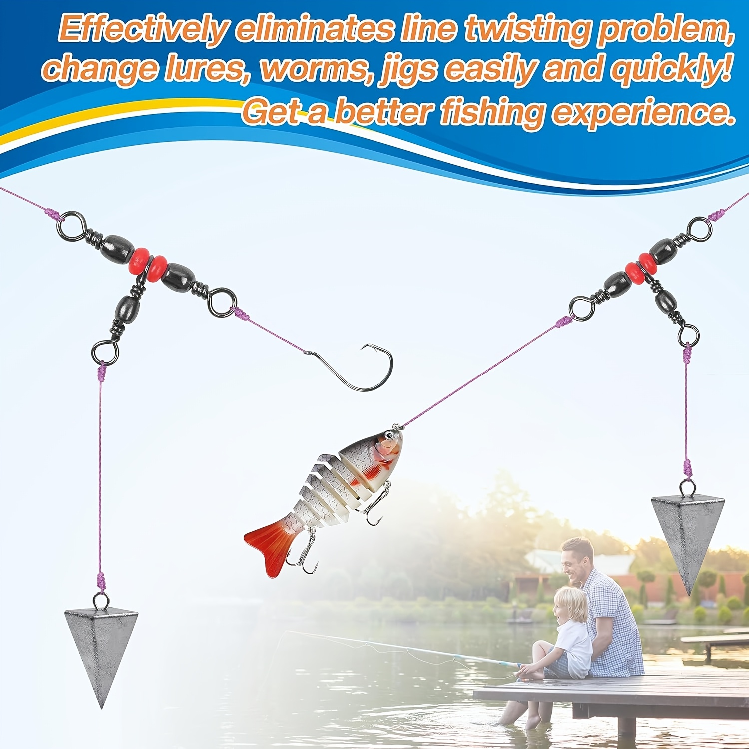3 Girelle a tre vie, Girevole  - Fishing Equipment Set recensione e prezzo